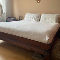 Letto opium big size in teak massello