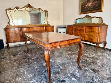 Sala da pranzo in stile barocco veneziano anni 60