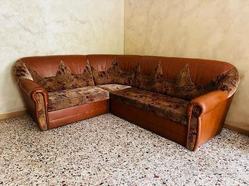 Divano angolare con letto e contenitore