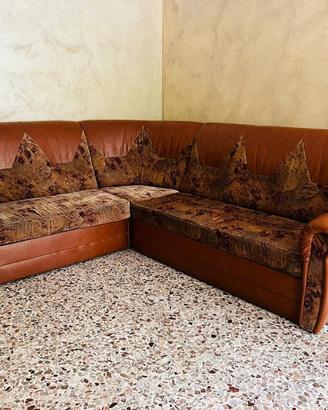 Divano angolare con letto e contenitore