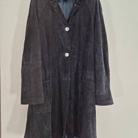 Cappotto di camoscio donna in vera pelle