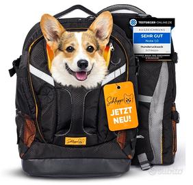 Zaino per cani fino 9 kg alto traspirante nero