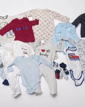 Maxi Lotto Abbigliamento Neonato 6-12 Mesi (3 Scat