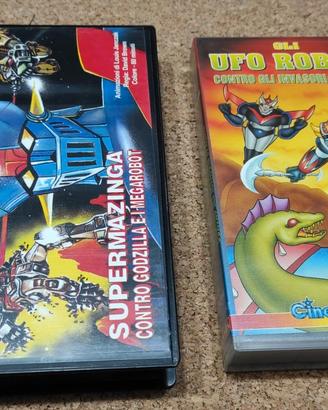 VHS videocassette Goldrake e Mazinga originali