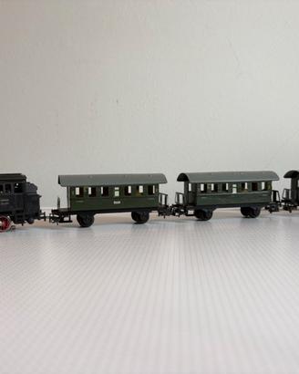 Märklin 3100 H0 Treno a vapore con 3 carrozze vint