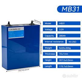 exencell mb31 lifepo4 lfp 314ah 340 