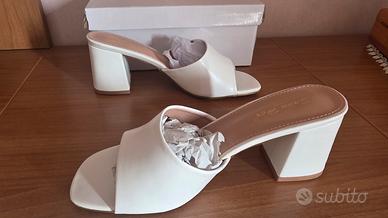 sandali bianchi / ciabatte bianche matrimonio