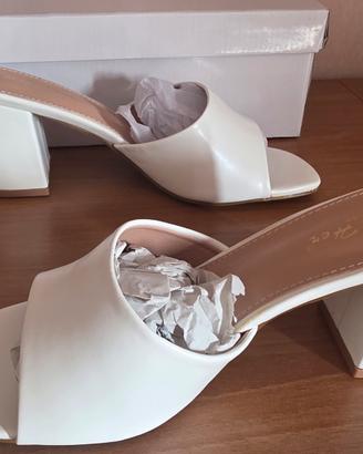 sandali bianchi / ciabatte bianche matrimonio