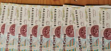 Mille lire Montessori  10 banconote fior di stampa