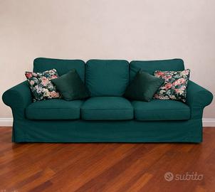 Divano 3 Posti EKTORP (IKEA) col. Verde Petrolio