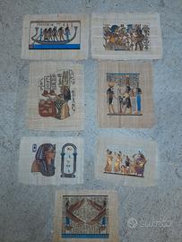 PAPIRI ORIGINALI EGIZI  DECORATI A MANO