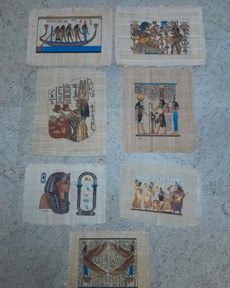 PAPIRI ORIGINALI EGIZI  DECORATI A MANO
