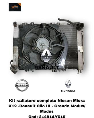 KIT RADIATORI RENAULT Modus 1° Serie Diesel 1.5 (