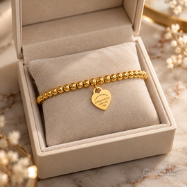 TIFFANY BRACCIALE BEAD HEART TAG RETURN TO TIFFANY