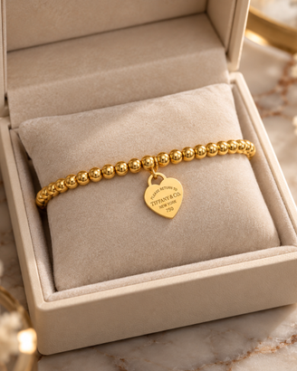 TIFFANY BRACCIALE BEAD HEART TAG RETURN TO TIFFANY