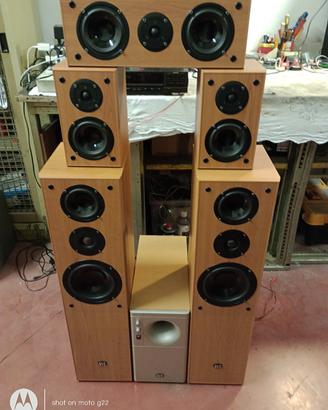Set completo 5 casse+Subwoofer attivo, come nuo