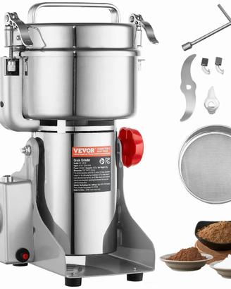 Mulino Elettrico per Cereali Spezie Acciaio Inox