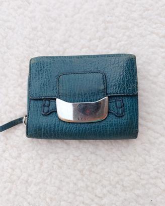 portafoglio Tod's in pelle con placca argento 