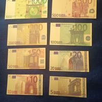 "EURO" SERIE 8 Pz LAMINA D'ORO COLORATI