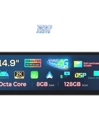 RADIO GPS ANDROID 14 BMW SERIE 5 F07 CIC 15" 8GB+