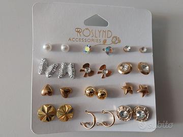 Set 12 paia orecchini