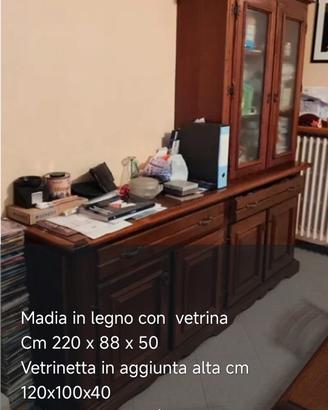madia con vetrinetta 