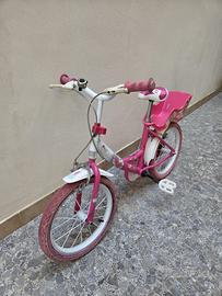 Bicicletta bimba Winx rosa 16” con rotelle