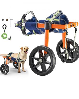 VEVOR Carrozzina a 2 Ruote Regolabile per Cani