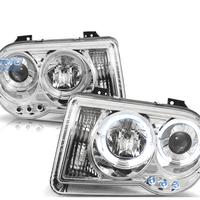 FARI PER CHRYSLER 300C 05-10 ANGEL EYES LED CROMAT