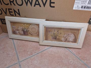 set 2 quadretti cornice shabby