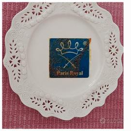 Piatto in ceramica bianca francese
