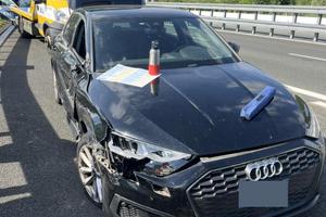 Audi A3 metano incidentata