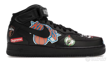 Nike Air Force 1 Mid Supreme NBA Nero