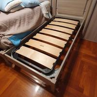 Letto singolo con rete e materasso