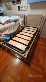 Letto singolo con rete e materasso