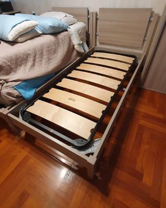 Letto singolo con rete e materasso