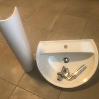 Lavabo con colonna completo di sifone nuovo
