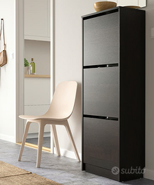 Scarpiera Ikea Bissa nera 3 scomparti