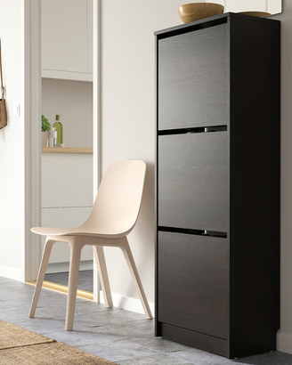 Scarpiera Ikea Bissa nera 3 scomparti