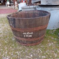 Vaso mezza botte in legno cm 65x45