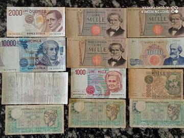 Carta moneta mille lire in lamina oro