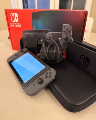Nintendo Switch (2019) - Joycon grigi e custodia