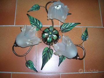 lampadario ferro battuto