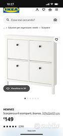 Scarpiera HEMNES IKEA come nuova