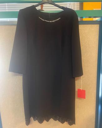 Abito donna elegante nero con strass cerimonia