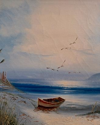 Dipinto ad olio a tema mare