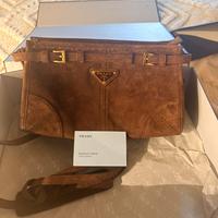 Prada Buckle Bag in suede (pelle scamosciata)