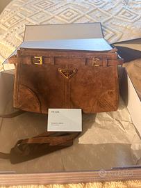 Prada Buckle Bag in suede (pelle scamosciata)