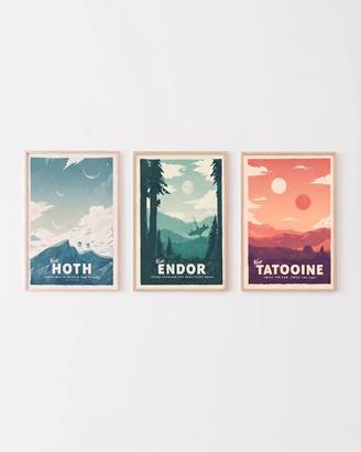 Set 3 Poster e Cornici Star Wars