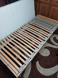 letto singolo motorizzato + materasso 